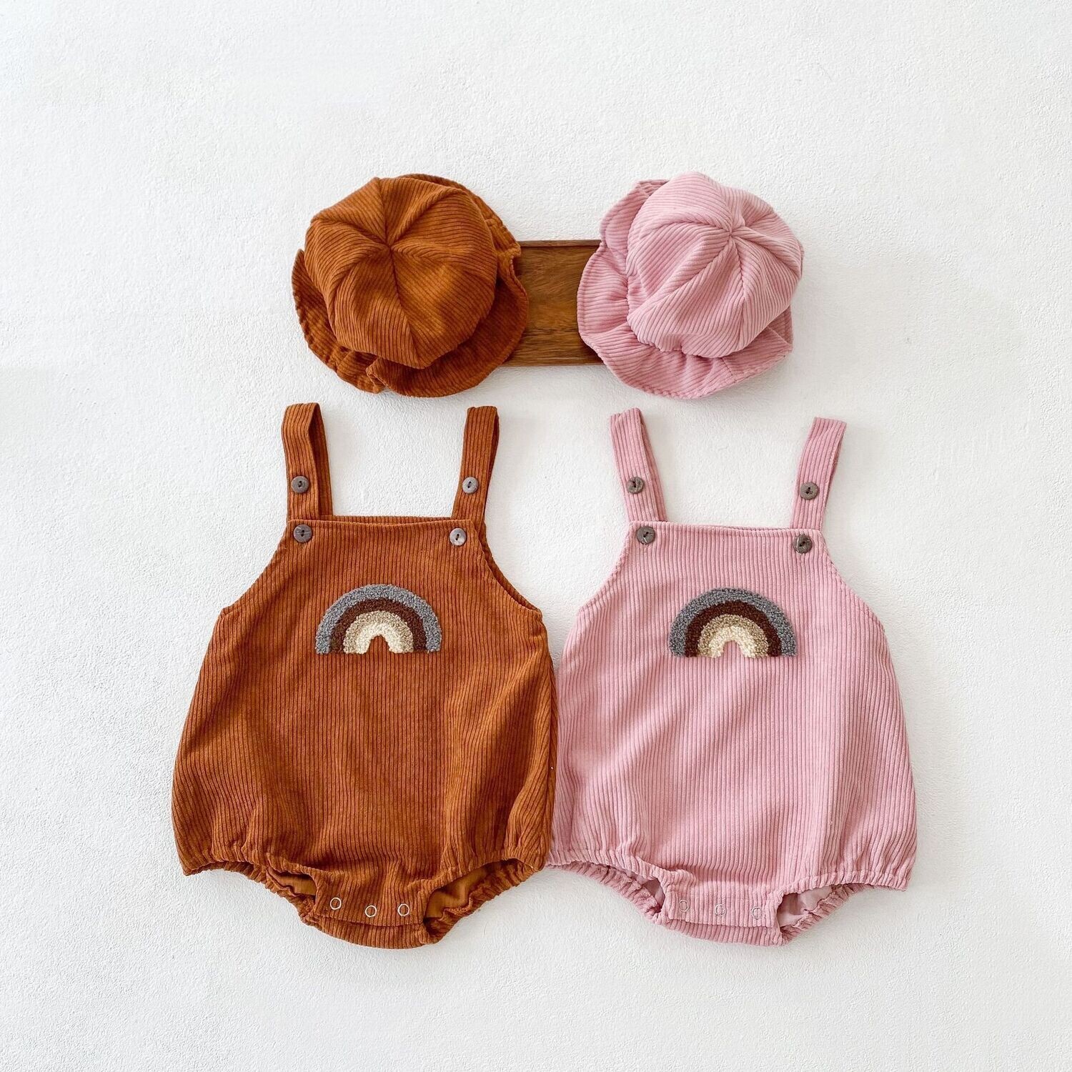 Corduroy Romper Set - Available in 2 colours