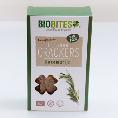 Biobites rozemarijn lijnzaad crackers