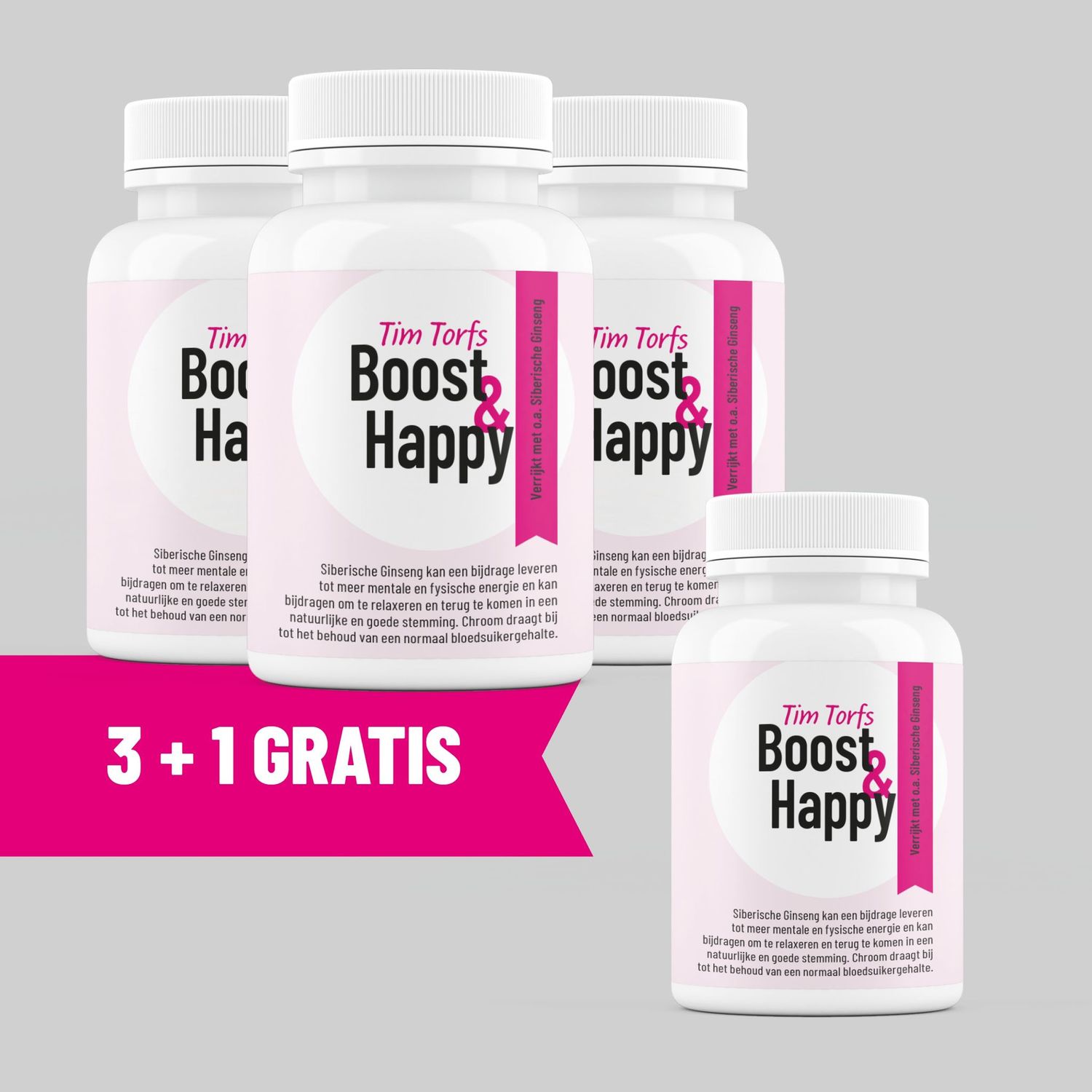 3x Boost &amp; Happy + 1 Boost &amp; Happy gratis!