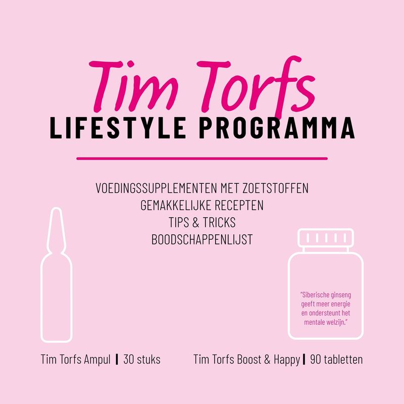 Slank met Tim Torfs Lifestyle Programma: Ampullen + Supplementen pakket: zonder coaching. Extra supplementen &amp; hulpmiddelen = thuispakket