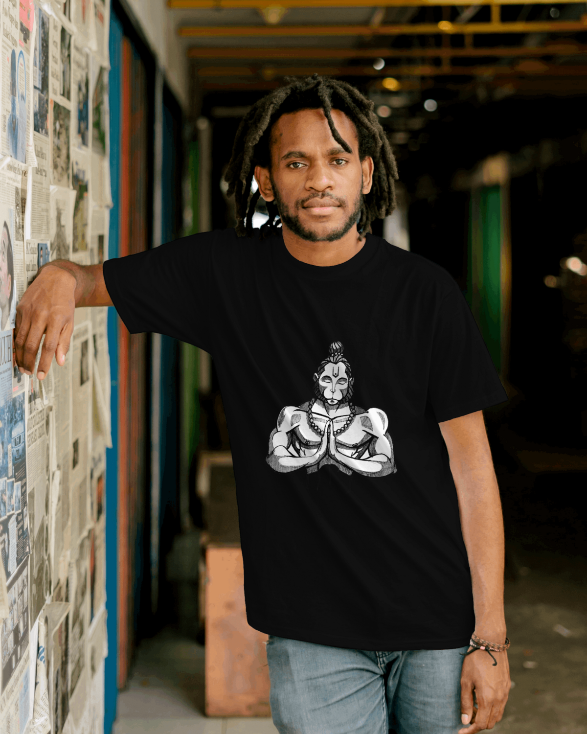 Hanuman Male Round Neck Half Sleeve