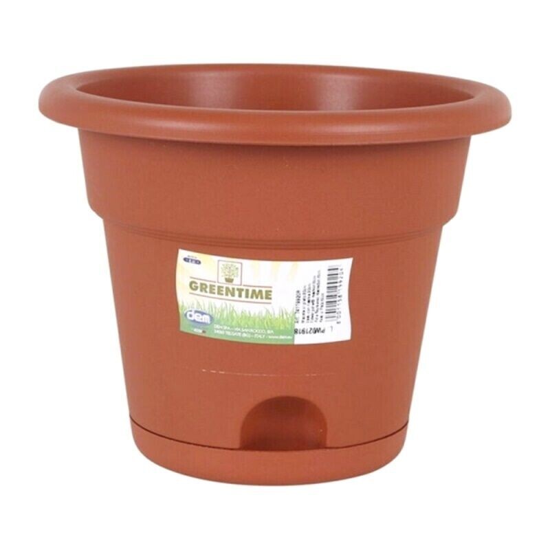 Maceta plastico resistente con plato. 45 x 36 cm