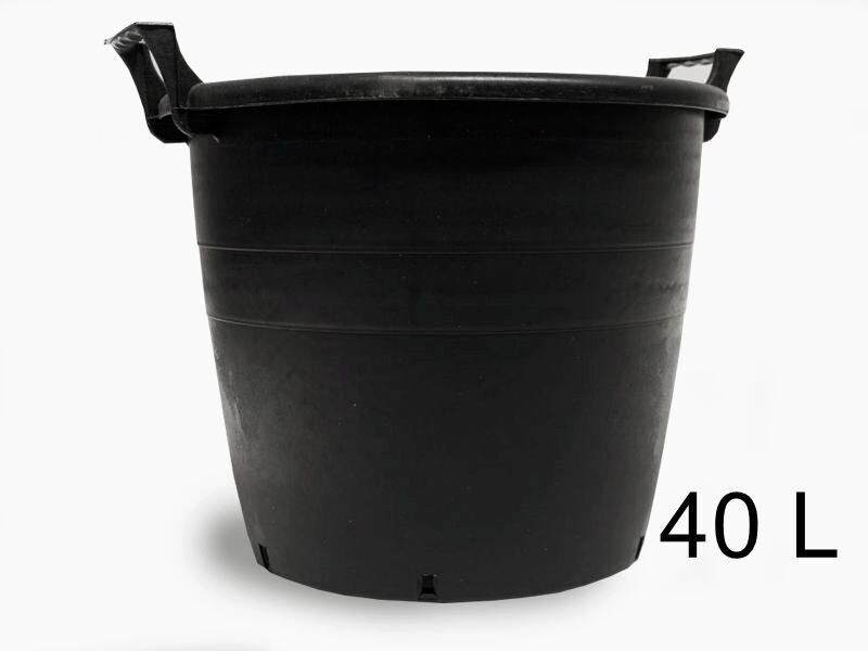 Tiesto Maceta Redonda exterior con Asas. 40 L
