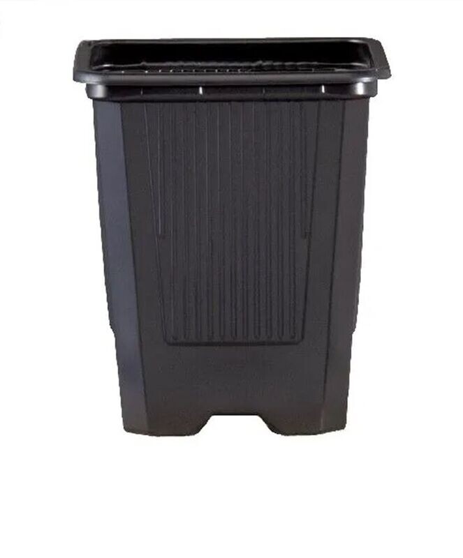 Maceta Cuadrada en Negro. Para cultivo. 9x9x9,5cm (0,52L)