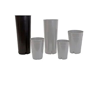 Maceta Tubular en Negro. Ø16,5 x 41 cm (7L)