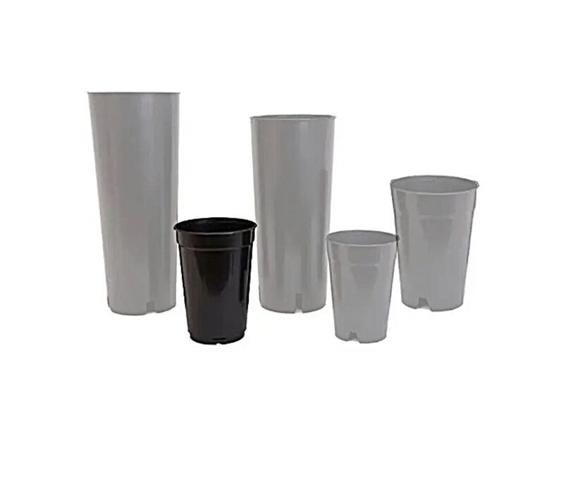 Maceta Tubular en Negro. Ø13,8 x 19 cm (2L)