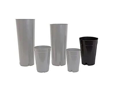 Maceta Tubular en Negro. Ø16,5 x 22,8 cm (3,5L)