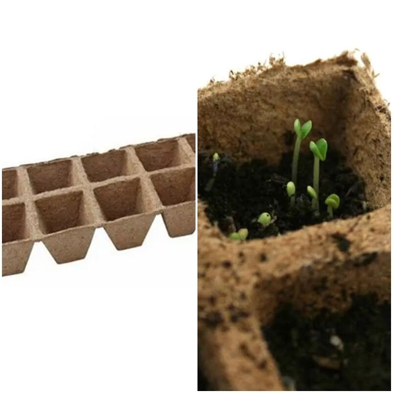 Bandeja Semillero Biodegradables. Turba prensada Jiffy. 12 Alveólos (22,5x7cm)