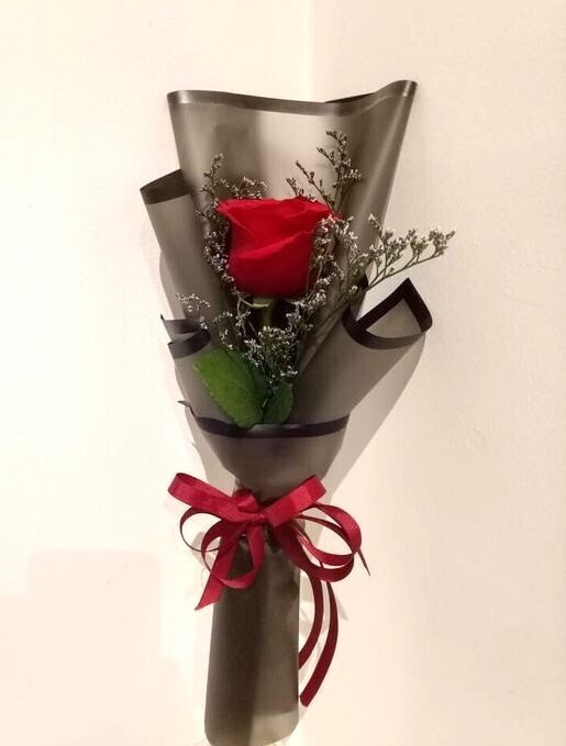 Valentine's Day Single Red Rose
