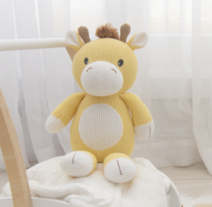 Soft Knitted Toy - Fawn, Bunny, Giraffe, Zebra, Elephant