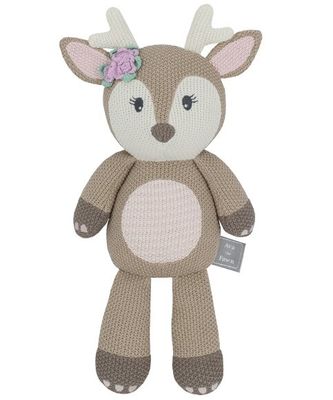 Soft Knitted Toy - Fawn, Bunny, Giraffe, Zebra, Elephant
