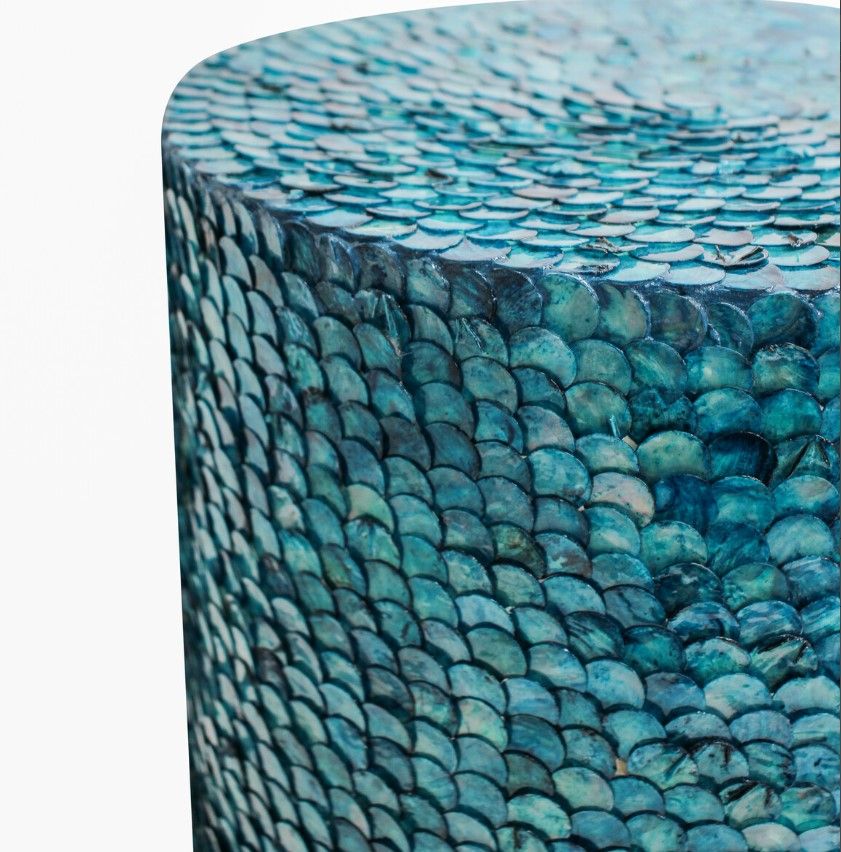 Peacock Blue Ornamental Side Table