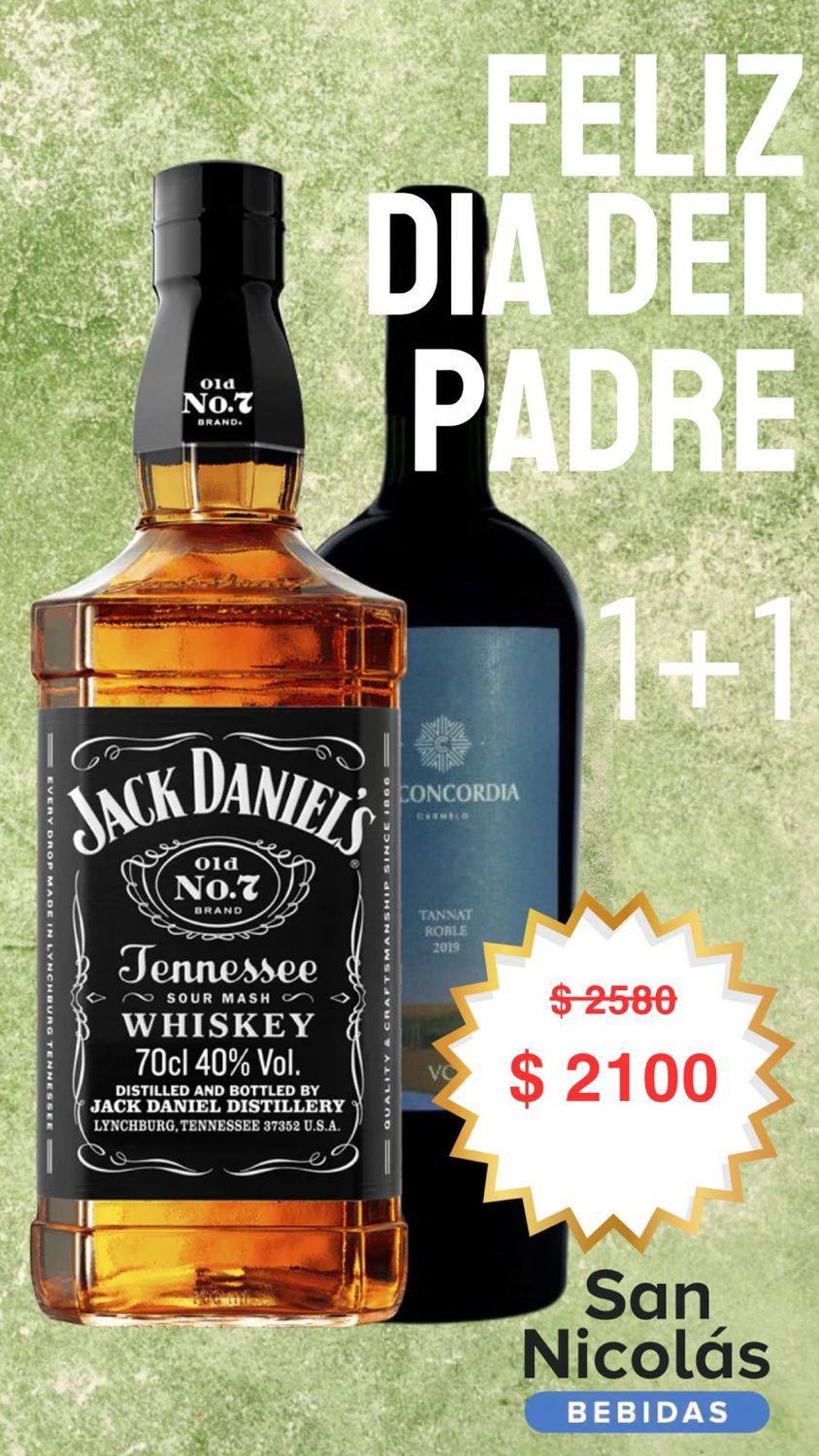 COMBO DIA DEL PADRE JACK DANIELS + CAMPOTINTO CONCORDIA TANNAT