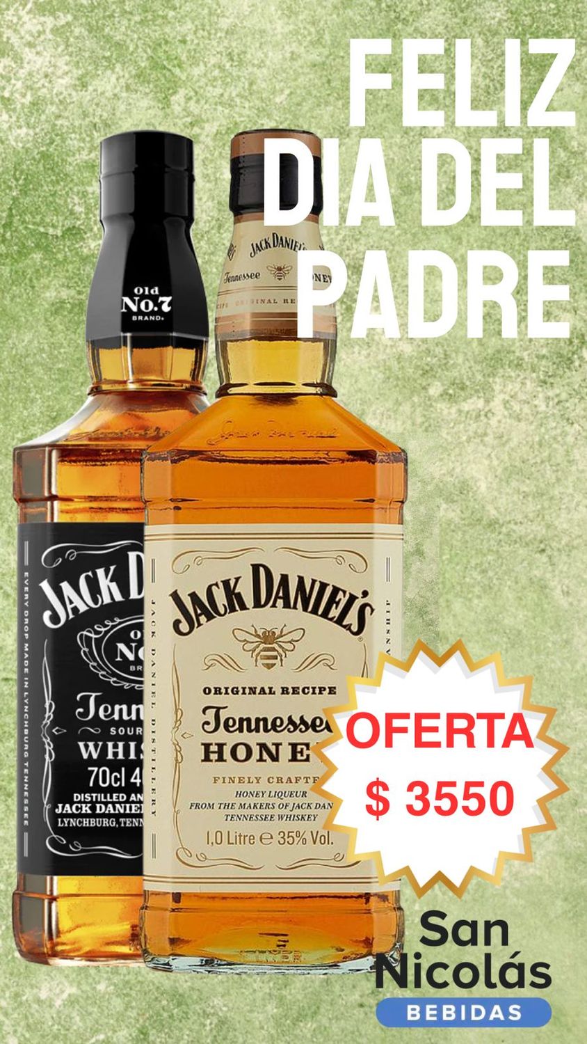COMBO DIA DEL PADRE JACK DANIELS + JACK DANIELS HONEY 1LT