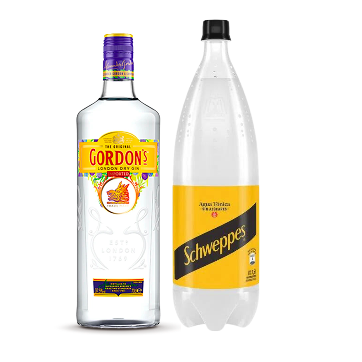 Combo Gin Gordons Tonica Schweppes Zero - Distribuidora San Nicolás