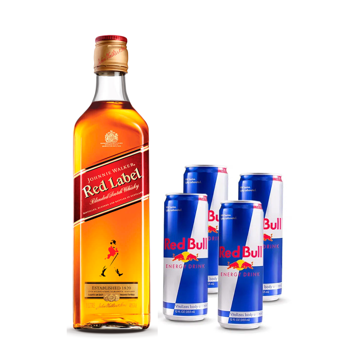 Combo Johnnie Walker Red Label Energizante Red Bull - Distribuidora San Nicolás