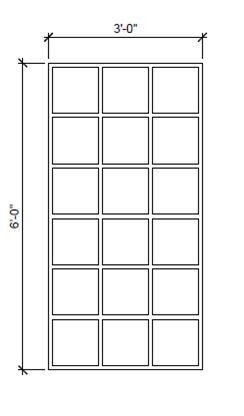 3 'x 6' Aluminum Grid Style Trellis