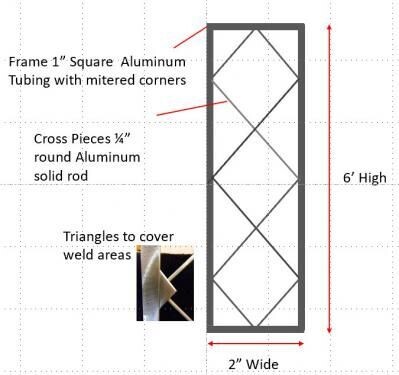 2' x 6' Diamond Design Wall Trellis