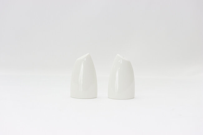 TableCraft 2 oz Slanted S&P Porcelain 2pcs TableCraft 2 oz Slanted S&P Porcelain 2pcs