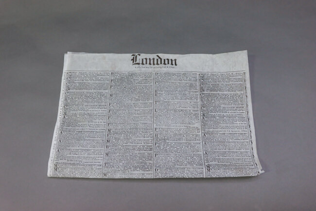 Dry Wax Liner 12x16" Newspaper/London 1000/Pack