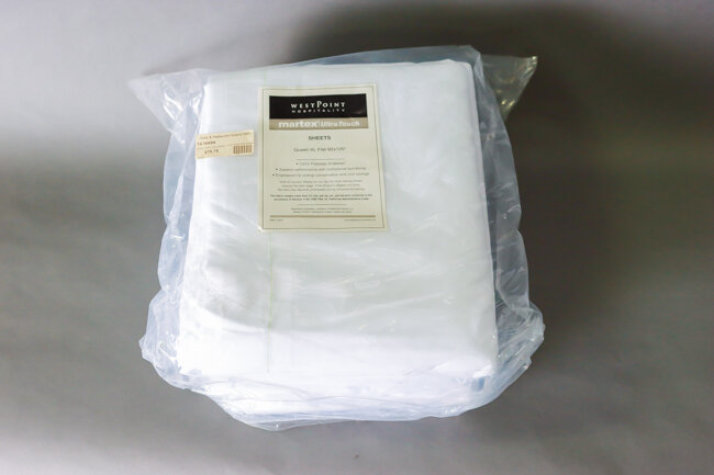 WP 100% Poly Martex Ultra Touch Flat Sheet 92x120" Fresh White 6/Pack