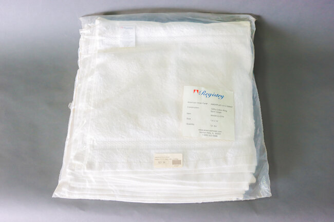 Registry 13"x13" Wash Cloth 1 Doz/Bag Registry 13"x13" Wash Cloth 1 Doz/Bag