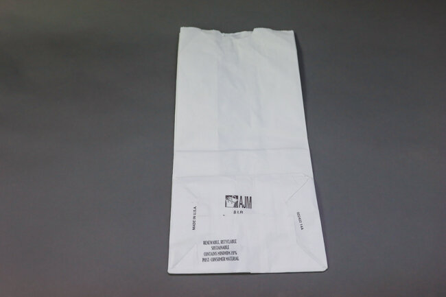AJM Grocery Paper Bags #8 White 500/Bag AJM Grocery Paper Bags #8 White 500/Bag