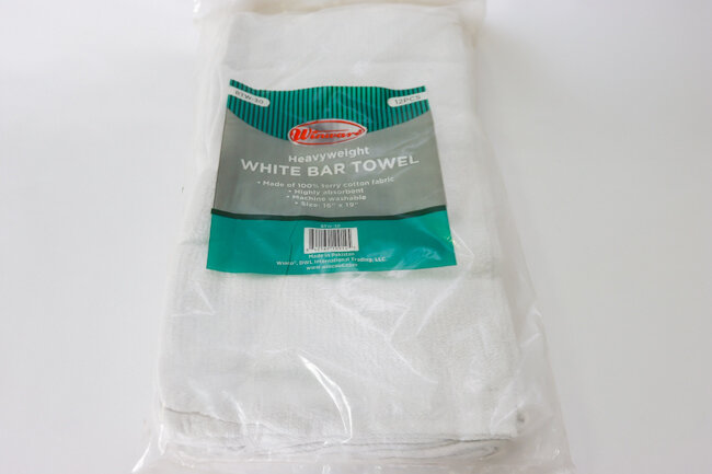 WC 16" X 19" Cotton Bar Towel White WC 16" X 19" Cotton Bar Towel White