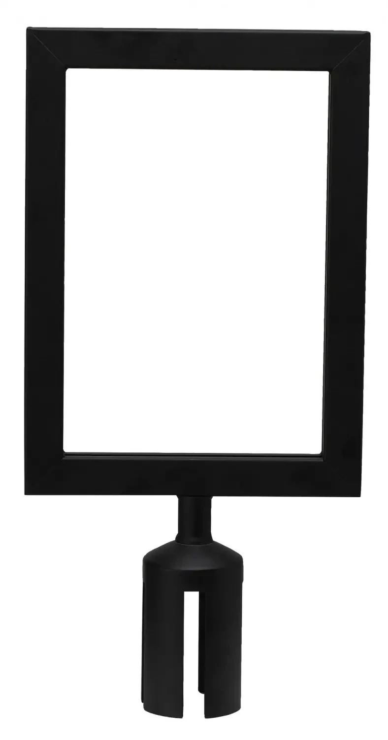 WC Stanchion Top Sign Frame Black