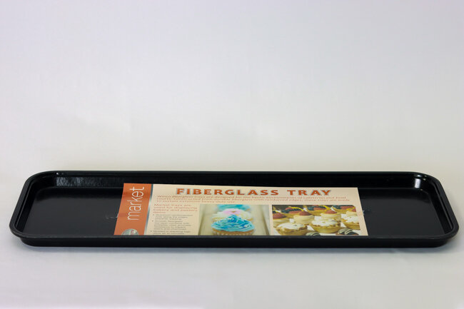 WC 9"x 26" Black Fiberglass Market Tray WC 9"x 26" Black Fiberglass Market Tray