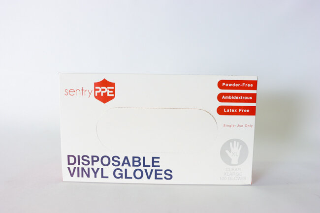 Vinyl Glove XL Disposable Powder Free 100/Box