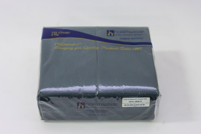 HFM Dinner Napk  Black 15x17 2Ply 125/Bag
