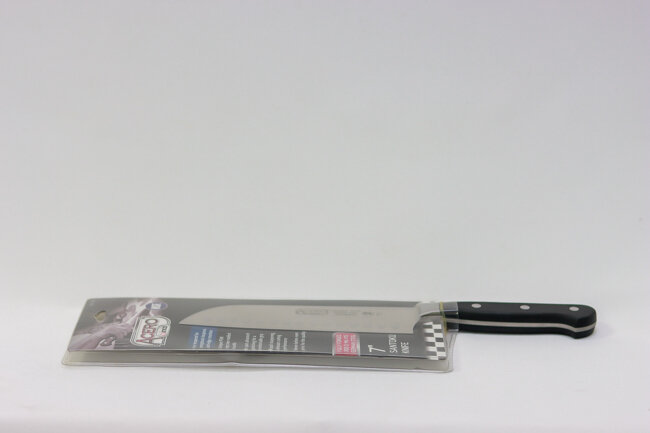 WC 7" Santoku Knife Black Handle