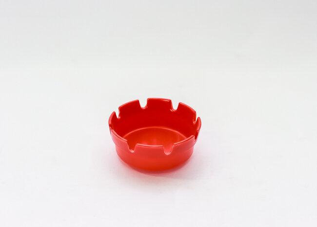 WC 4" diam. Red Ashtray