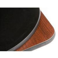 Oak St. 24"x24" Tabletop 1" Thick Mahogany/Black