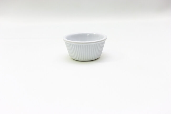 TG 3 Oz 3 1/8" Black Fluted Ramekin