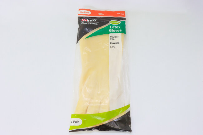WC 9x16 Natural Latex Gloves Ivory