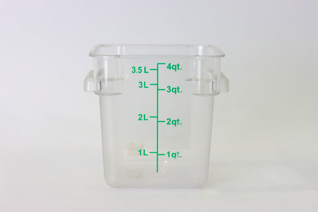 WC 4qt Square Container Clear PC WC 4qt Square Container Clear PC