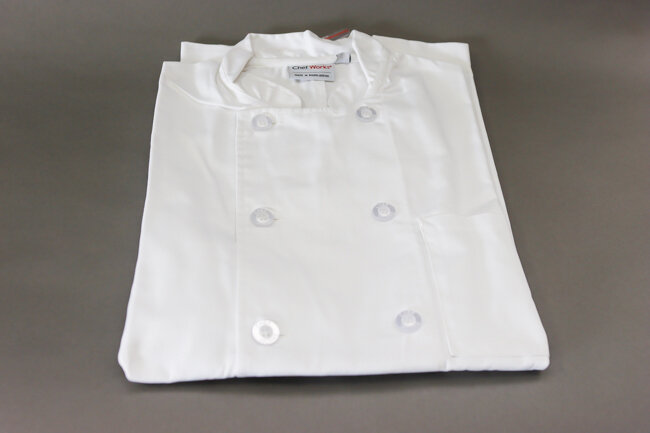 CW Short Sleeve Chef Coat S, M, L, XL CW Short Sleeve Chef Coat S, M, L, XL
