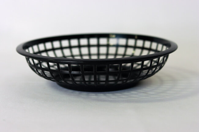 TG 8" Round Basket Black 12/bag