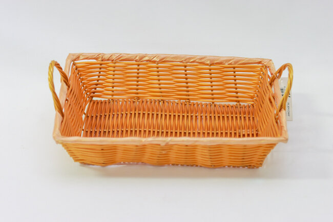 TG 12"x8"x3" Woven Basket w/ Han Plastic