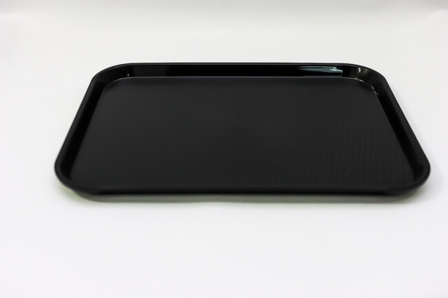 TG 12"x16 1/4" Black Fast Food Tray Rect
