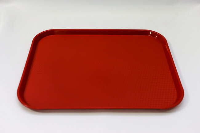 TG 14"x17 3/4" Red Fast Food Tray Rect