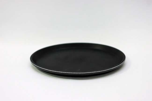 TG 11" Round Tray, Fiberglass, BLK