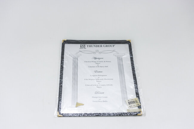 TG 8 1/2"x11" Single Menu Cover Black