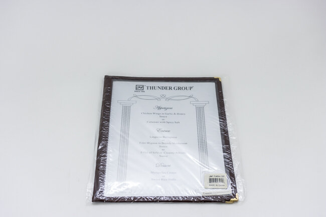 TG 8 1/2"x11" Double Fold Menu Brown