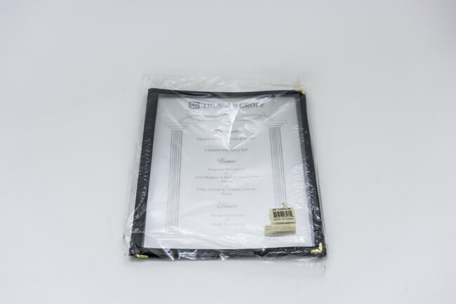 TG 8 1/2"x11" Triple Fold Menu Black