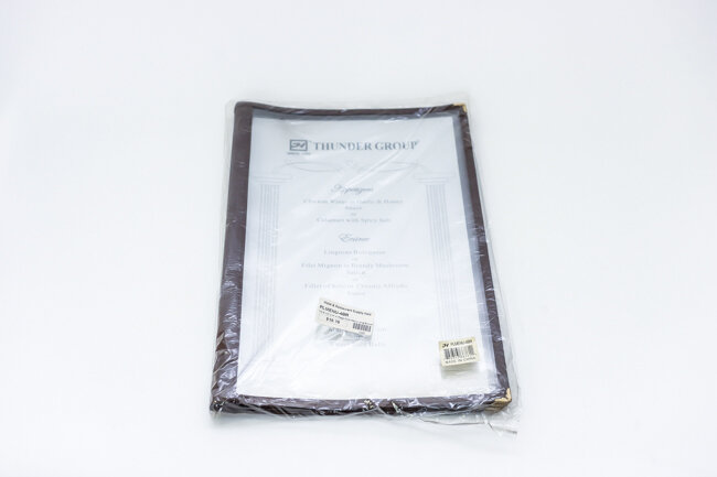TG 8 1/2"x14" 4 Page Fold Menu Long Brown