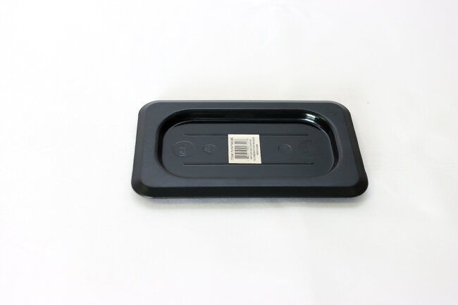 TG Ninth Size Solid Cover for Poly Food Pan Black