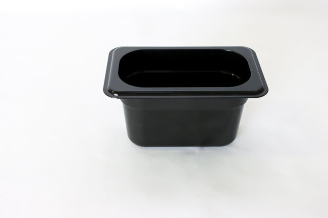 TG Ninth Size 4" Deep Poly Food Pan Black
